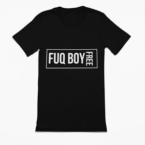 Plus Size Fuq Boy Free #fnfsummer Unisex White & Pink Streetwear T-Shirt